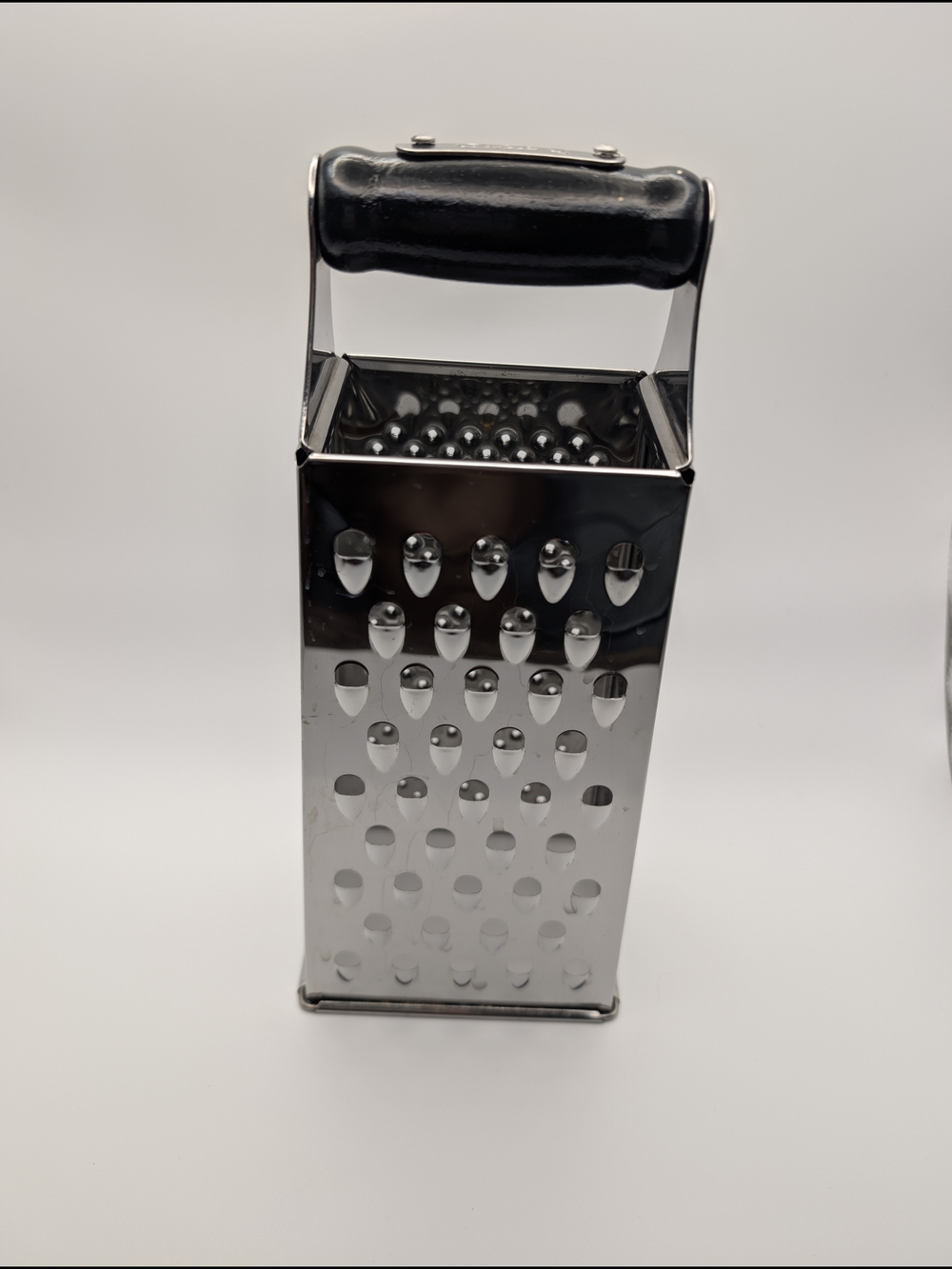 Suzie Q Stainless Steel Box Cheese Grater Zester Wood Handle, Retro Tools